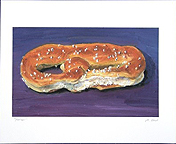 philadelphia pretzel painting print
